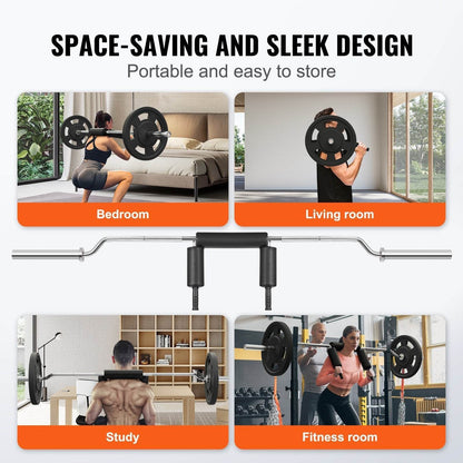 Safety Squat Bar, 700 LBS Fitness Squat  Bar, Safety Squat Bar Attachment With Shoulder And Arm Pads, 28mm Diameter Weight Bar, Ideal For Front Squats, Lunges, Rehab, Physical Therapy - www.Shopthatapp.com