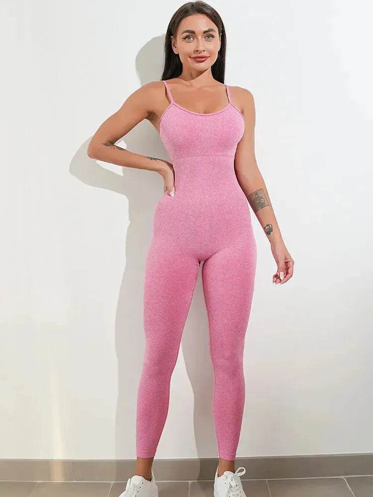 Spaghetti Strap One piece Unitard Bodysuit Jumpsuit - www.Shopthatapp.com