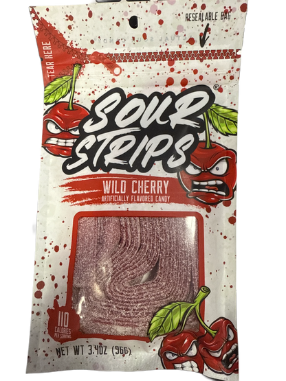 Sour Strips Wild Cherry 96G U.S Edition - www.Shopthatapp.com