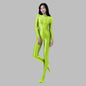 AMORESY Spandex Nylon Full Bodysuit Zentai with Cleavage Zipper Shinny Cosplay Jumpsuit - www.Shopthatapp.com