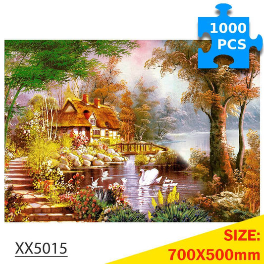 1000-Piece 'Swan House' Jigsaw Puzzle - KidsToyLover Shop - www.Shopthatapp.com