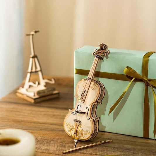 Elegant DIY 3D Cello Wooden Puzzle Model - Kidstoylover - www.Shopthatapp.com