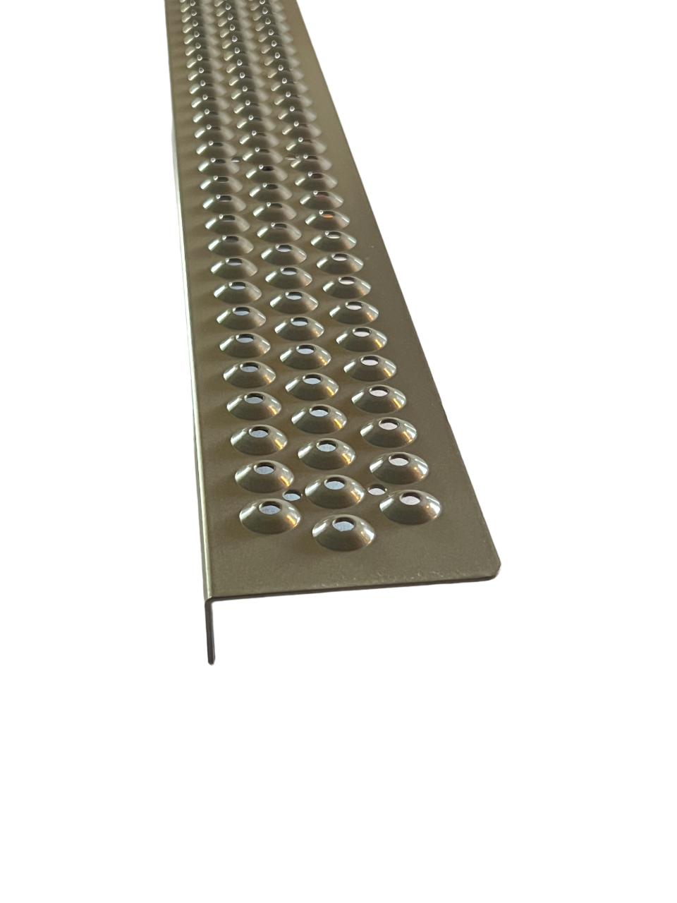 Aluminum Grip Stair Cover Treads - Pearl Mouse Gray, Includes Stainless Steel 1" Screws - 3" x 32" w/ 1" Nose - Www.Shopthatapp.com
