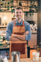 Genuine Leather Suede Apron -  Saddle Brown-Everything leather-www.Shopthatapp.com-Tolredo Leather