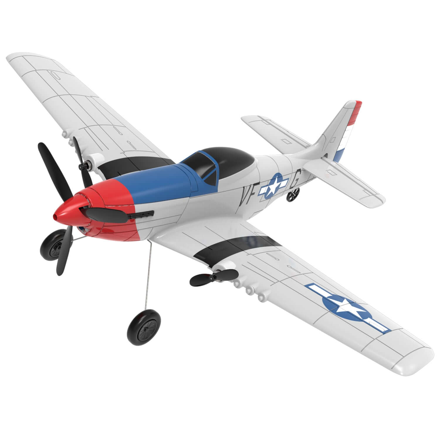 Volantex RC P51D 3CH RTF Airplane with Gyro – Beginner-Friendly RC Plane - www.Shopthatapp.com