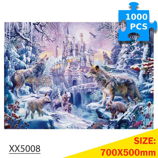 1000-Pc Wolf Castle Jigsaw Puzzle | KidsToyLover - www.Shopthatapp.com