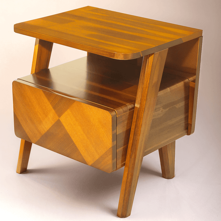 Rum Nightstand with drawer - www.Shopthatapp.com