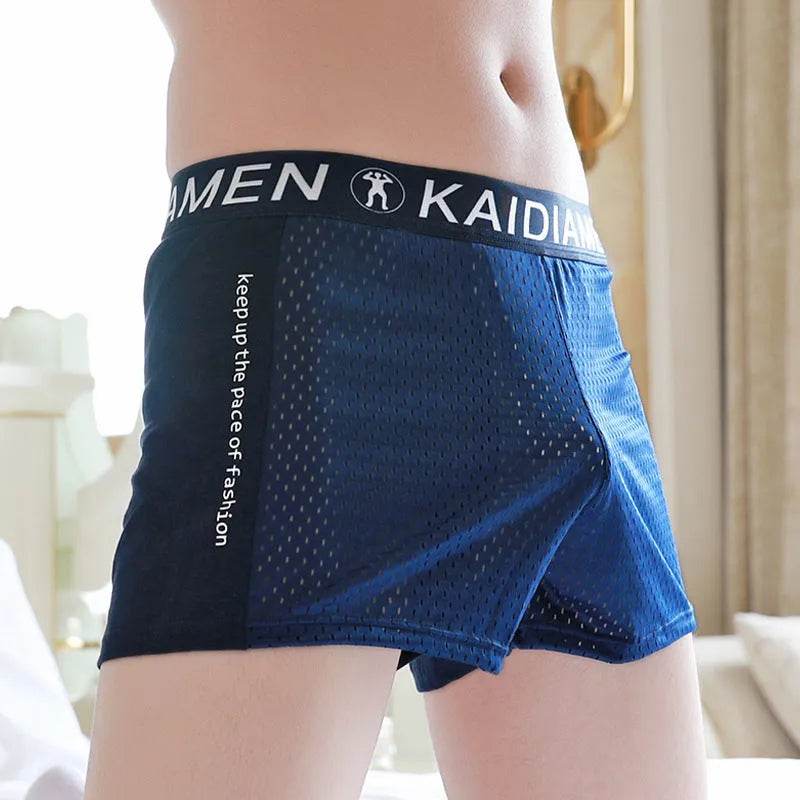 Men's Ice Silk Mesh Breathable KAIDIAMEN Boxers underwear - www.Shopthatapp.com