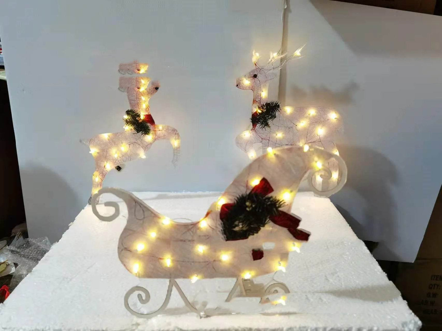 Christmas Scene Decoration With LED Lights Christmas Snowman Ornaments - www.Shopthatapp.com