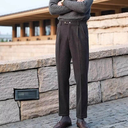 Woolen Draping Straight leg business office Work trouser for men - www.Shopthatapp.com