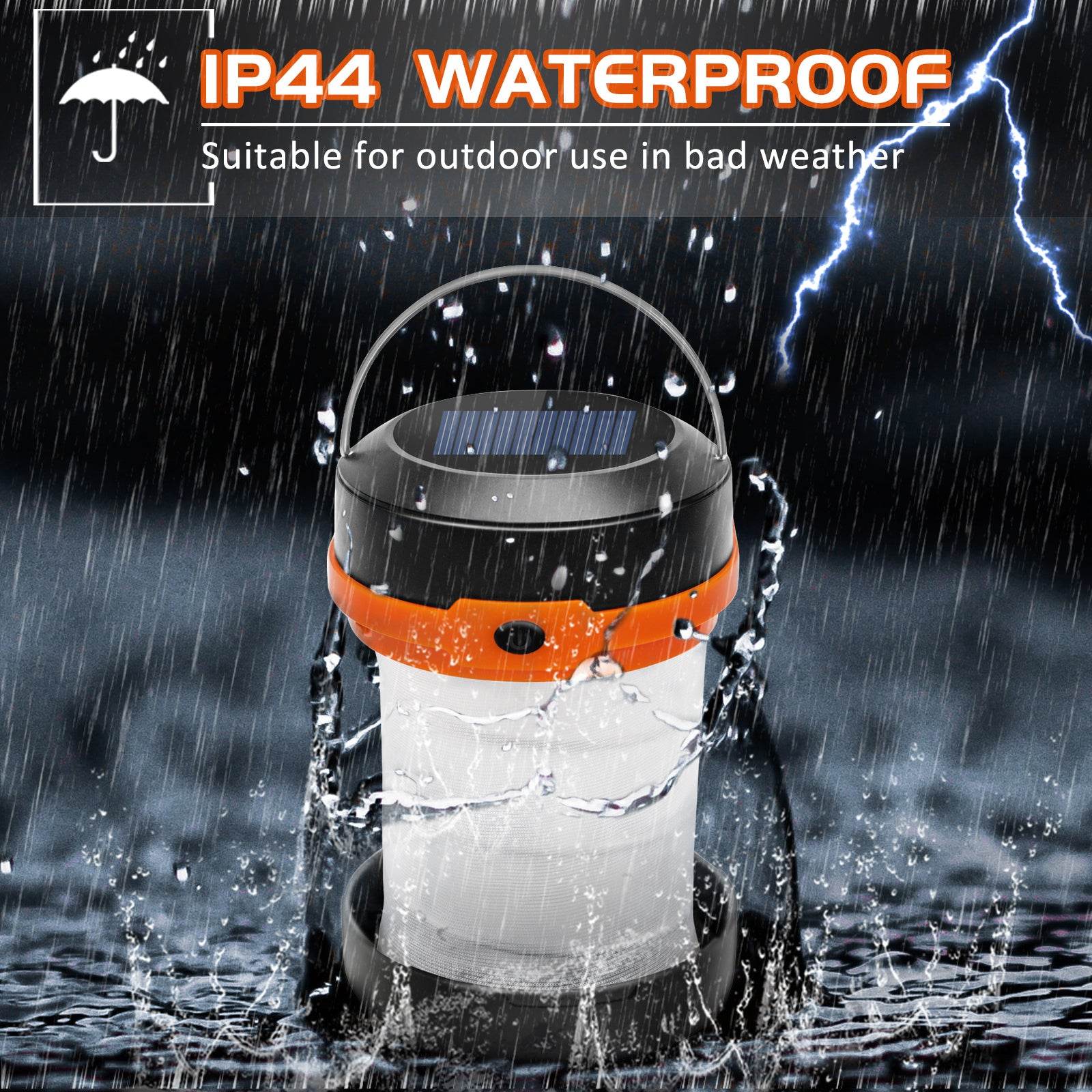 Wanjo Collapsible LED Solar Camping Lights With Free Multifunctional Whistle, Rechargeable Camping Latern, Portable Outdoor Gear For Camping Travel Fishing - www.Shopthatapp.com