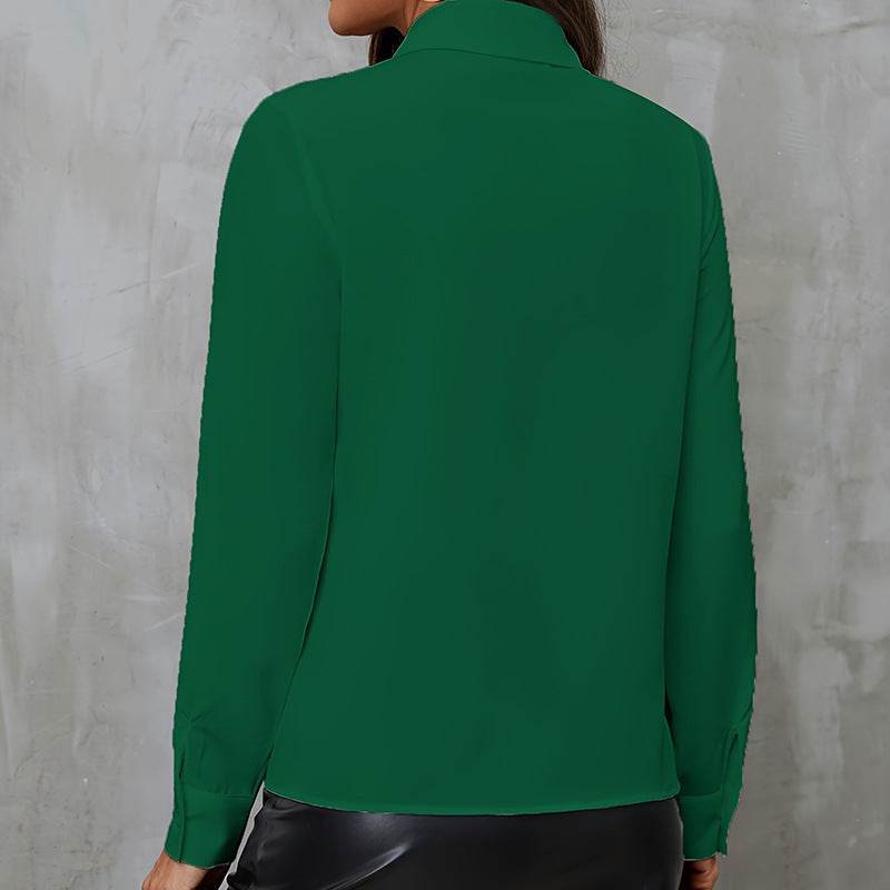 New Long Sleeve Business Work Office  Chiffon Blouse Shirt Women - www.Shopthatapp.com