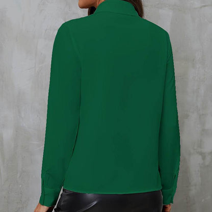 New Long Sleeve Business Work Office  Chiffon Blouse Shirt Women - www.Shopthatapp.com