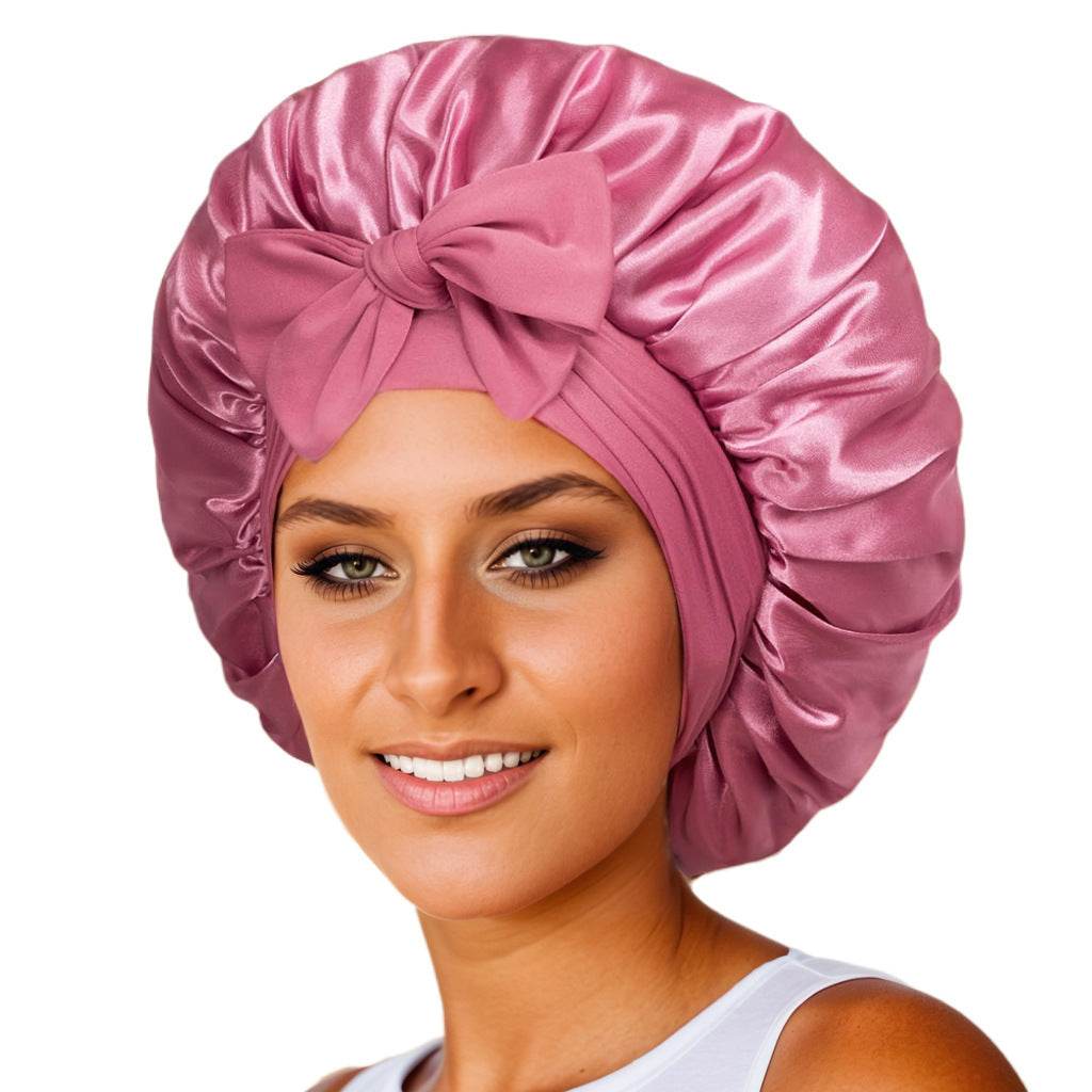 Silk Hair Bonnet For Sleeping Satin bonnet for curly hair - www.Shopthatapp.com