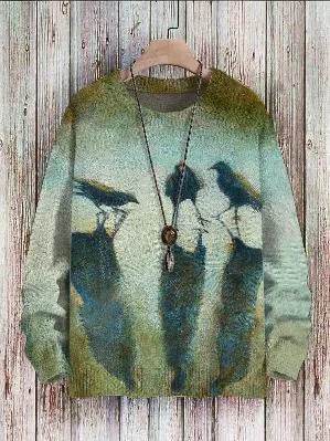 Men's Waffle Crew Neck Sweatshirt Pullover top Unisex - www.Shopthatapp.com