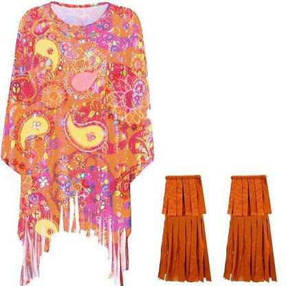 Tie Dye Cloak Costume Halloween Party Clothing Suit - www.Shopthatapp.com