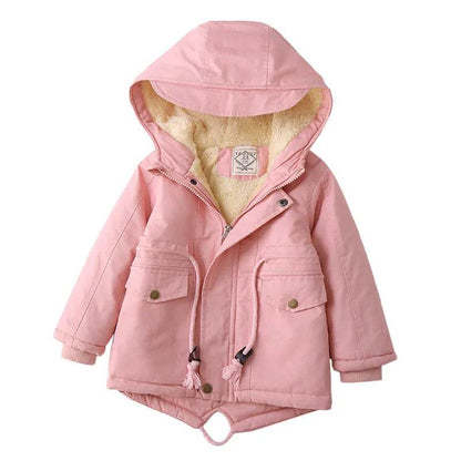 Children Cashmere Hoodie Windproof Winter jacket kids - www.Shopthatapp.com