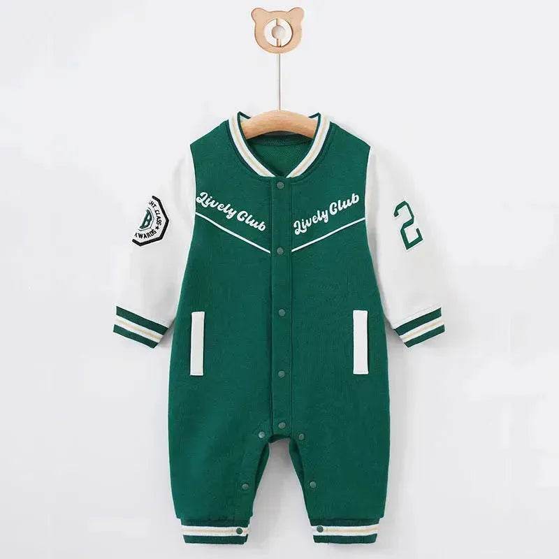 Baby One-piece Spring And Autumn Romper Baseball Uniform cloth - www.Shopthatapp.com