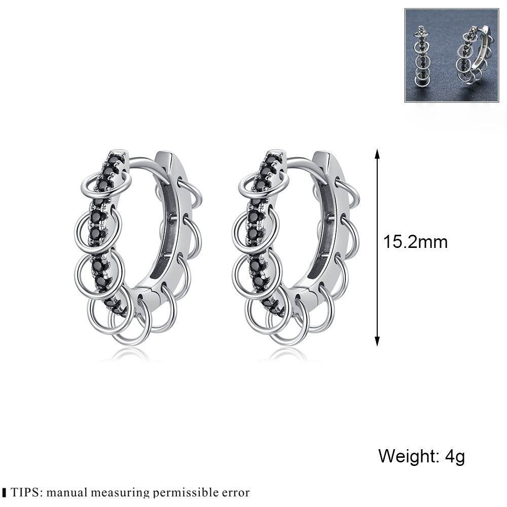 European And American Design Zircon Copper Ear Buckle Simple And Advanced Earring - www.Shopthatapp.com
