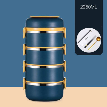 304 Stainless Steel Multi-layer Thermal insulated lunch container - www.Shopthatapp.com