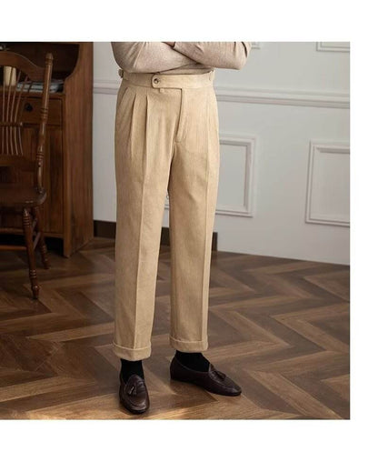 Men Autumn And Winter Corduroy Smooth Ankle-length trouser for work - www.Shopthatapp.com