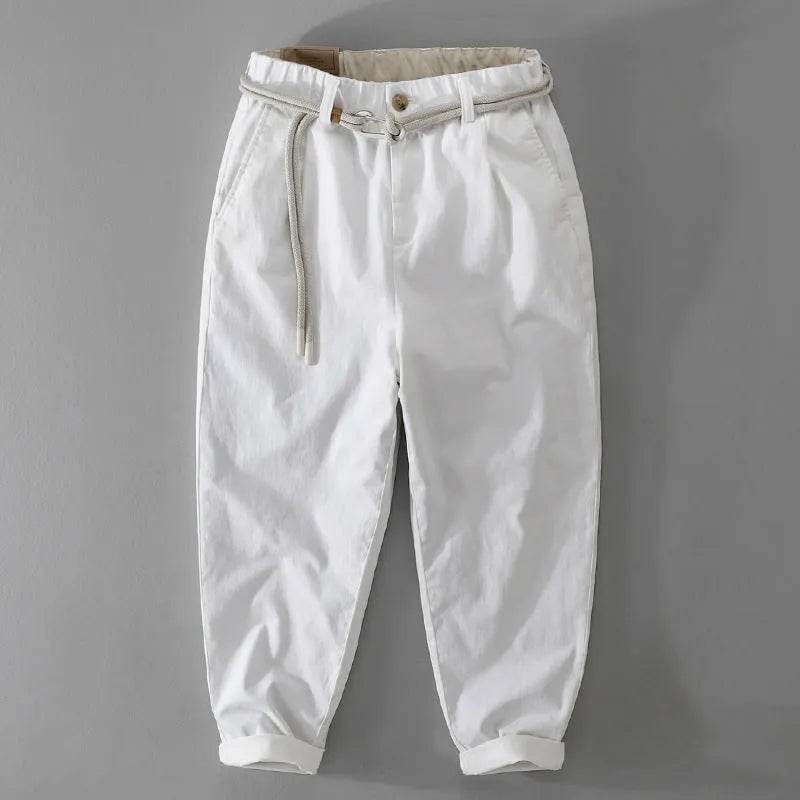 Men's Mid waist Loose Casual Chinos Pant trouser - www.Shopthatapp.com