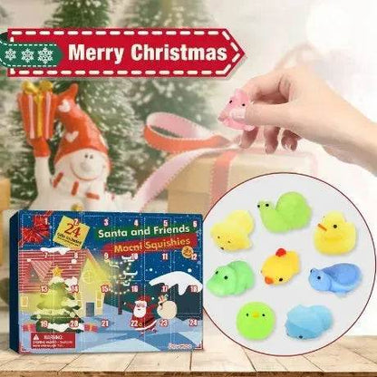 Dowmoo Christmas Pinch Joy Advent Calendar Blind Box, 24 Boxes Christmas Surprise Blind Box Rubber Animal Toys - www.Shopthatapp.com