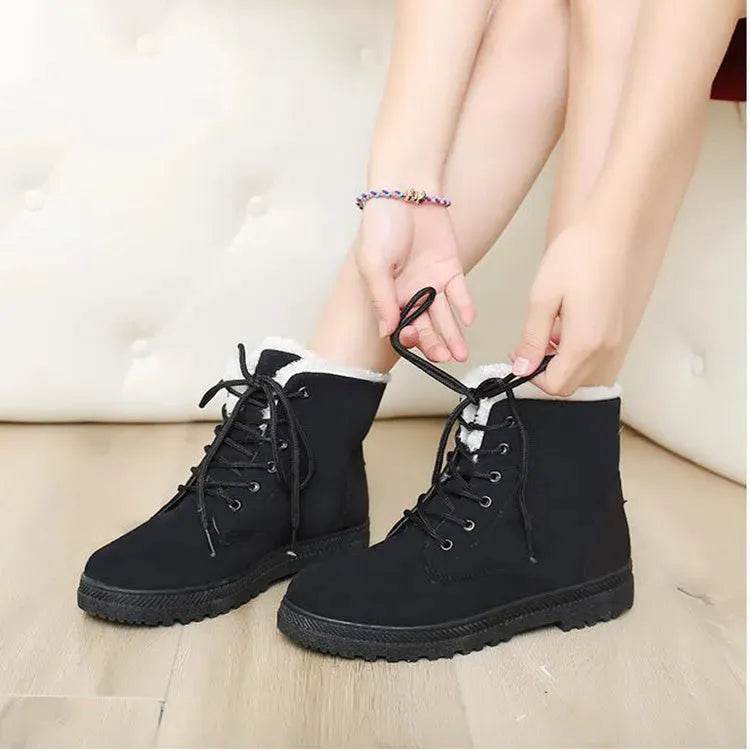 Winter Snow Boots With Warm Plush Ankle Boots For Women Shoes - www.Shopthatapp.com
