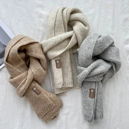 Women's Sweet Version Fleece Solid Scarf Autumn And Winter - www.Shopthatapp.com