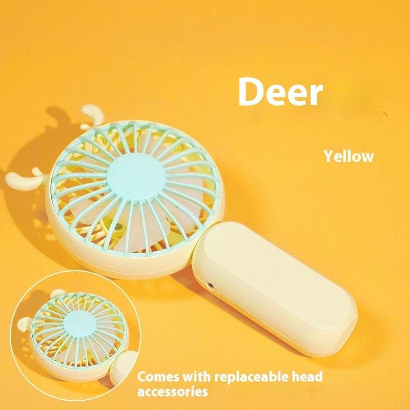 Small Handheld Fan Desktop Cartoon Mini Electric Usb Student Portable Gift - www.Shopthatapp.com