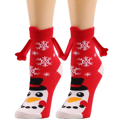 Christmas Stockings Autumn Winter Cotton Magnet Lodestone Hand Tube Socks - www.Shopthatapp.com