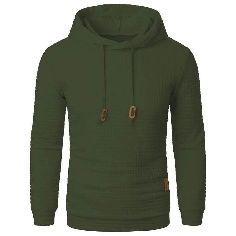 Men's Jacquard Sweatshirt Long-sleeved Hoodie Warm Color  Sports Pullover Top - www.Shopthatapp.com