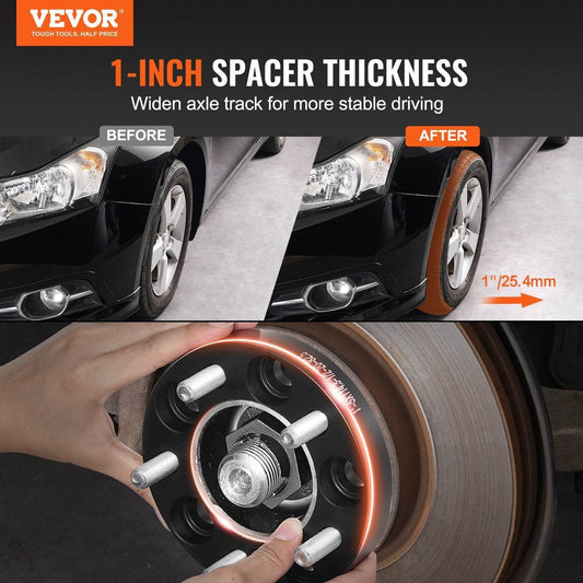 Wheel Spacers Wheel Adapters 5 Lug Forged Spacer 4 PCS Black - www.Shopthatapp.com