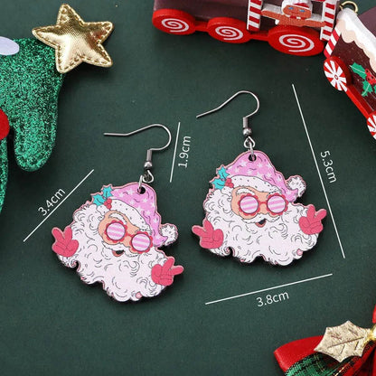 Funny Santa Claus Earrings Christmas Pendant Earrings Gift - www.Shopthatapp.com