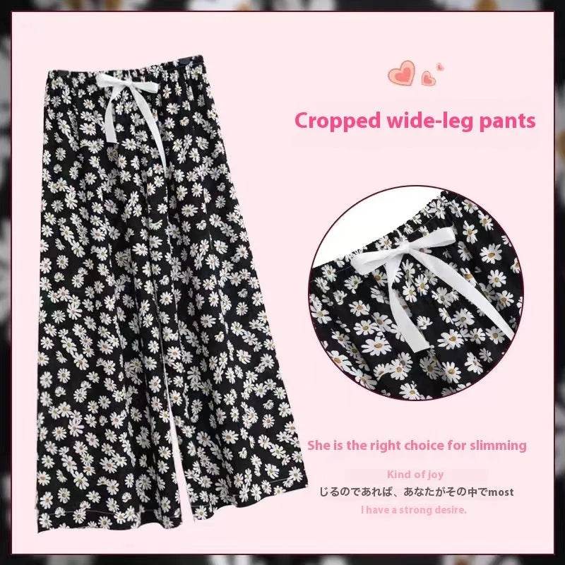 Cotton Silk Pajama Lounge trouser Pants Summer Women - www.Shopthatapp.com