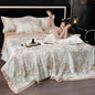 Printed Washed Tencel Summer Cooling Duvet Four-piece Set - www.Shopthatapp.com