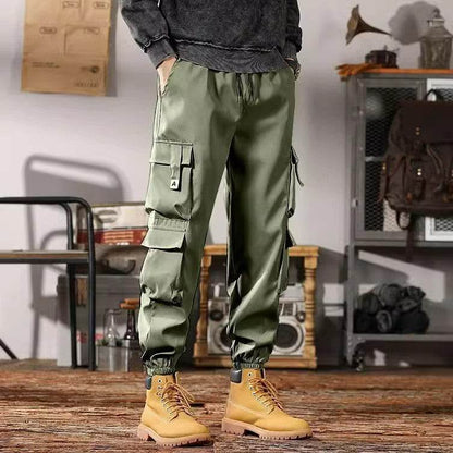 Casual Sports Loose Ankle-banded Versatile Cargo pant trouser Men - www.Shopthatapp.com