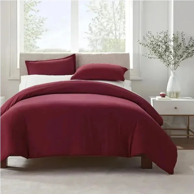 Serta Simply Clean Solid Duvet Cover Twin - www.Shopthatapp.com