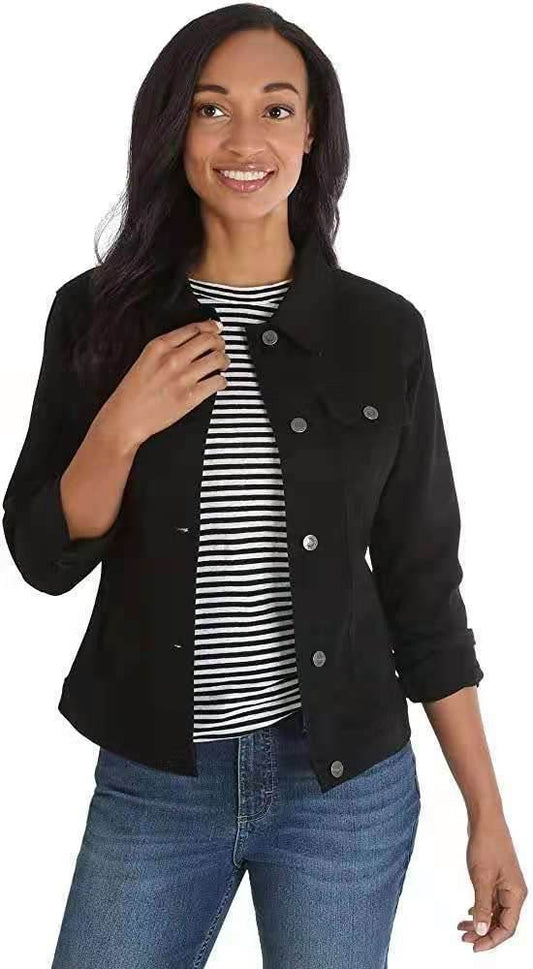 New Style Denim Jacket Women Slim Slimming - www.Shopthatapp.com