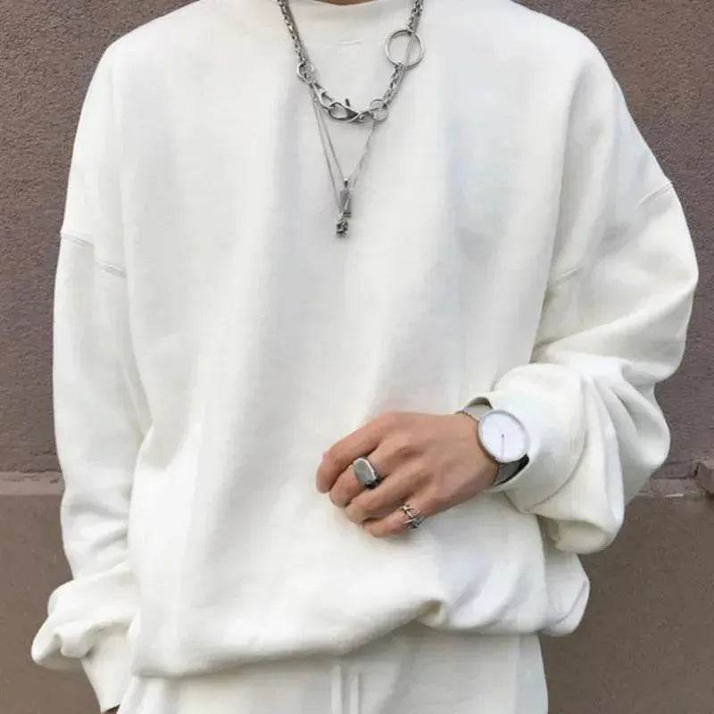 Autumn Winter  street fashion Plain Crew neck Sweatsuit for men - www.Shopthatapp.com