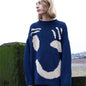 Ugly Christmas Knitted Sweater Women's Long-sleeved Round Neck Yarn-dyed Printed Top Women's - www.Shopthatapp.com