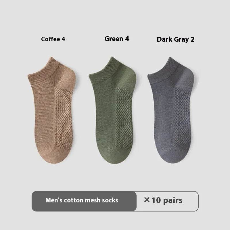 Cotton Anti-Pilling Ankle socks absorbing Invisible Tight Mesh Boat Socks - www.Shopthatapp.com