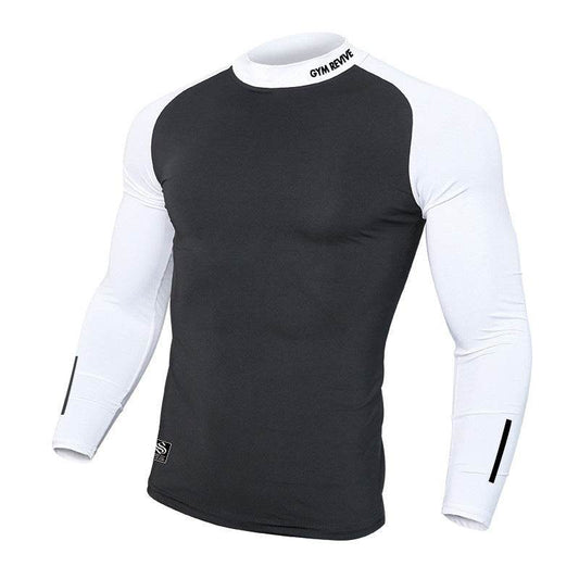 Muscle fit Long sleeve Gym shirt Sports Leisure Top for men - www.Shopthatapp.com