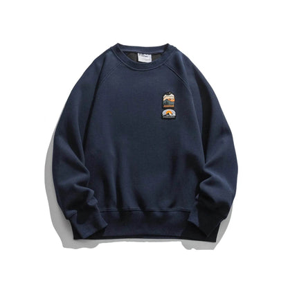 Men's Autumn  Drop-shoulder Sleeve Round neck Oversized Pullover sweatshirts - www.Shopthatapp.com