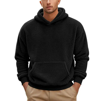 Fall Winter Fleece Plush thick Hoodie Pullover tops for men - www.Shopthatapp.com