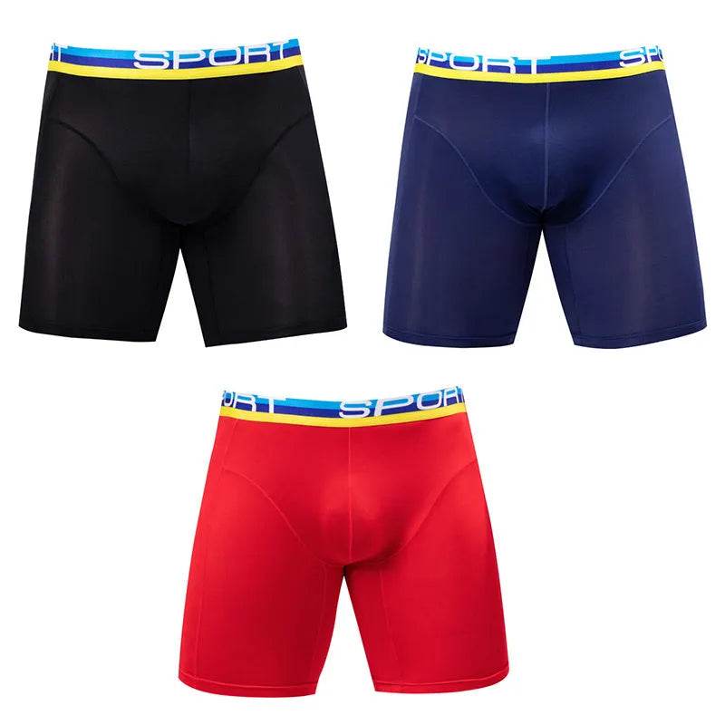 Anti-wear Ice Silk breathable Midway Boxer Beach swimming Underwear - www.Shopthatapp.com