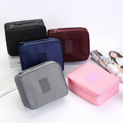 Portable Cosmetic Bag Waterproof Divider Multi-grid Pockets Toiletry Bags Travel Storage Handbags Women Make Up Bag - www.Shopthatapp.com
