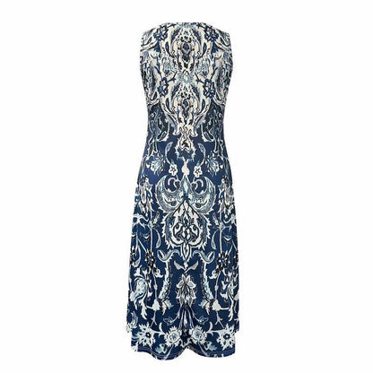 Women's Summer Sleeveless Boho Maxi Sundress Casual Beach Dress - www.Shopthatapp.com