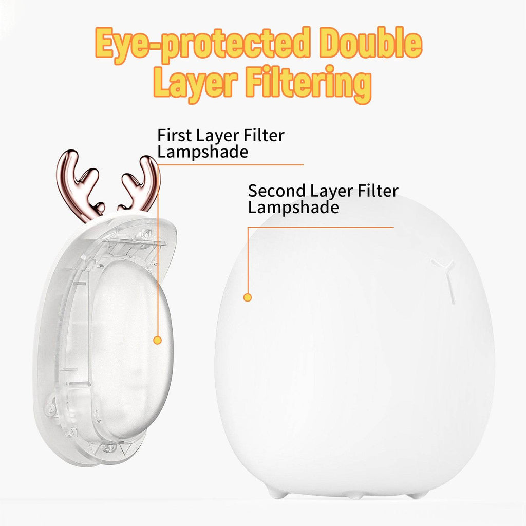 Baby Feeding, Adjustable, Creative, Rabbit, Elk Touch Light, Clap Light, Small Electric Light, Soft Baby Lamp toy - www.Shopthatapp.com