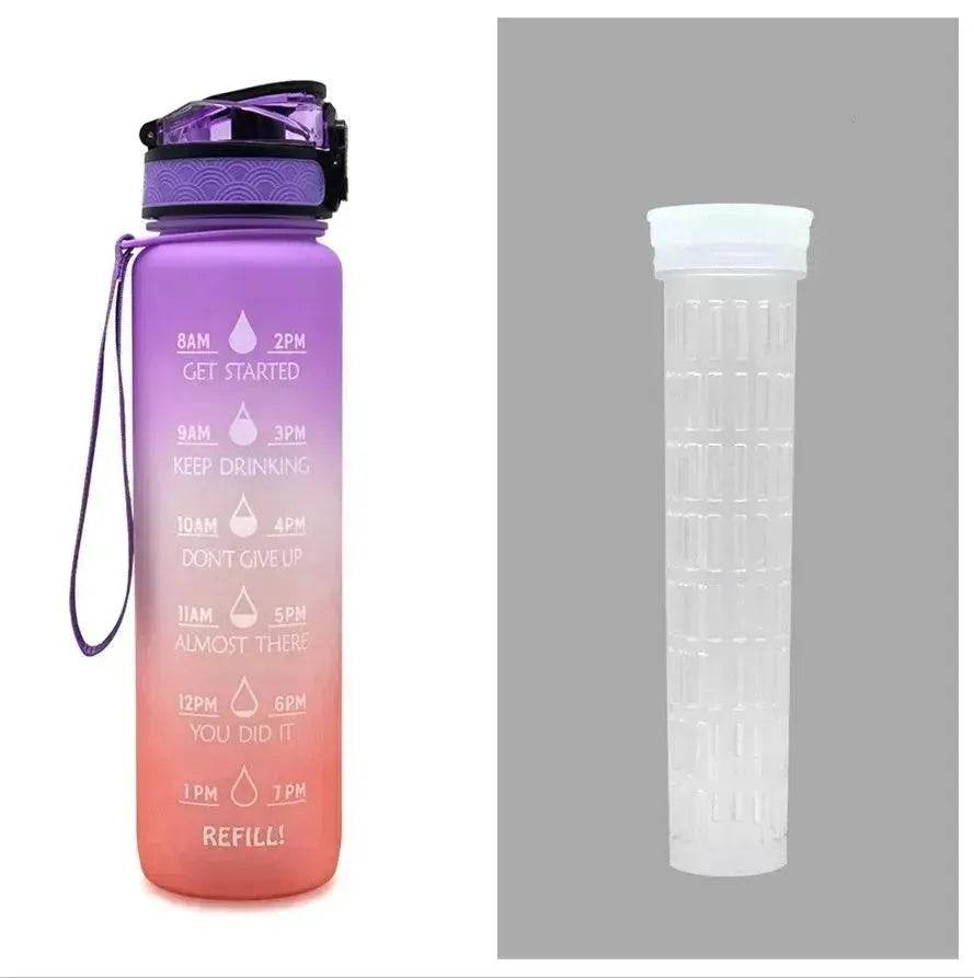 1L Tritan Hydrated Water Bottle for Sport Fitness
